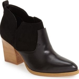 Marc Fisher LTD Ginger Leather and Suede Black Ankle Boots